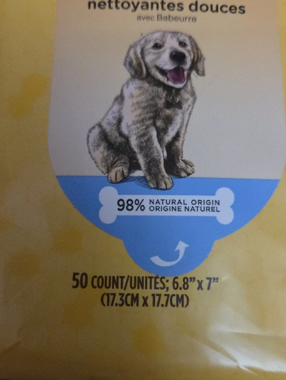 Burt's Bees Yellow Puppy Gentle Cleansing Wipes NWOT